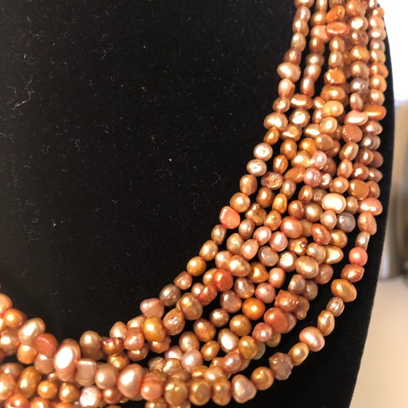 Silpada Freshwater Pearl 8 Strand Necklace - Picture 2 of 4